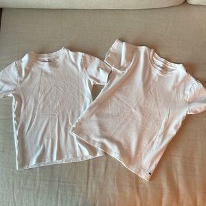 Bundle of 2 white Janie and Jack tee shirts 7 & 8
